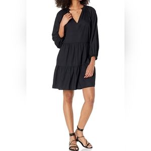 The Drop Women's @caralynmirand Ruffle-Neck Tiered Mini Dress